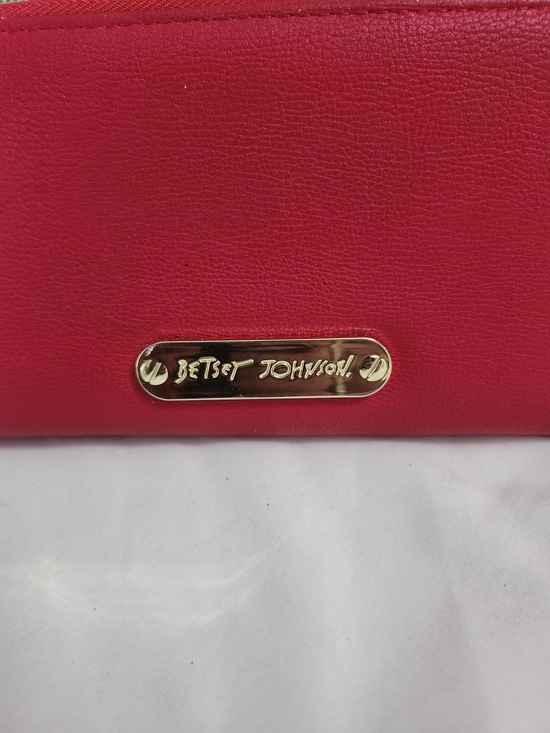 Betsey Johnson Red Zip Wallet with Leopard Bow Accent - Picture 2 of 12